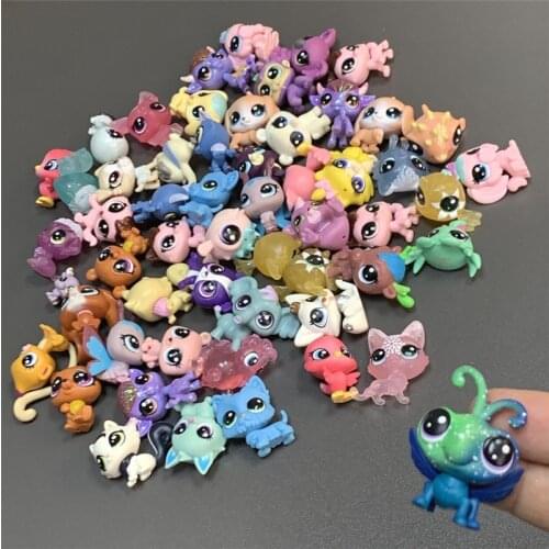 Random 7pcs Lps Toy Short Hair Cat Kitten Dog Dachshund Collie Spaniel Classic Little Pet Toys mini Loose Figure Kids Gift
