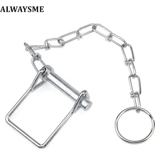 JayCreer Square Pto Pin Safety Coupler Pin With Safety Chain For RV, Trailer,Boat