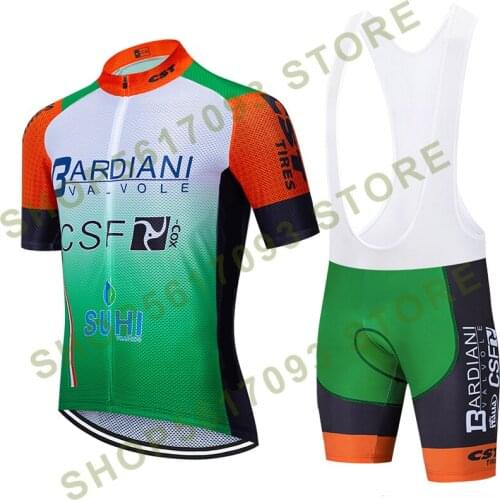 TEAM 2021 BARDIANI Cycling Jersey 20D Bike Pants Suit Mens Summer Quick Dry Pro BICYCLING Shirts Maillot Culotte Wear