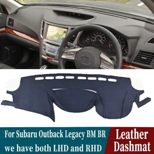 Leather Dashmat Dashboard Cover Pad Dash Mat custom Carpet Car-styling AccessorieS For Subaru Outback Legacy BM BR 2009-2014