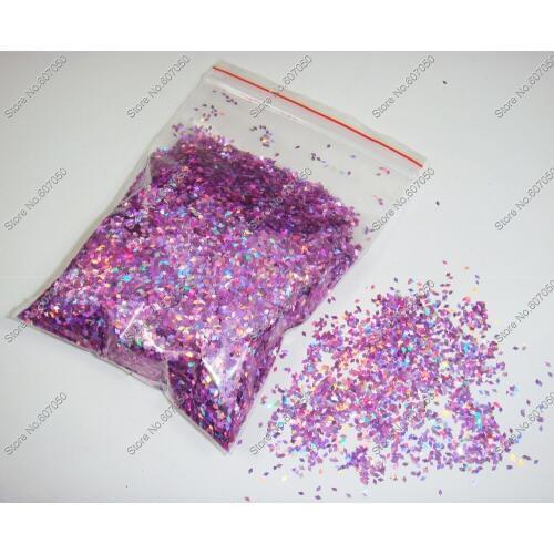 50gram 1MM Laser Holographic Lilac Dazzling Diamond Glitter Paillette Spangles Shape for DIY Nail Art Decoration Glitter Crafts