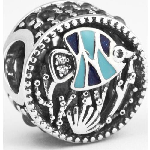 Ocean Fish Seashell Summer Beads for Silver 925 Original Charms Bracelets Women Jewelry DIY Crystal Beads for Jewelry Making