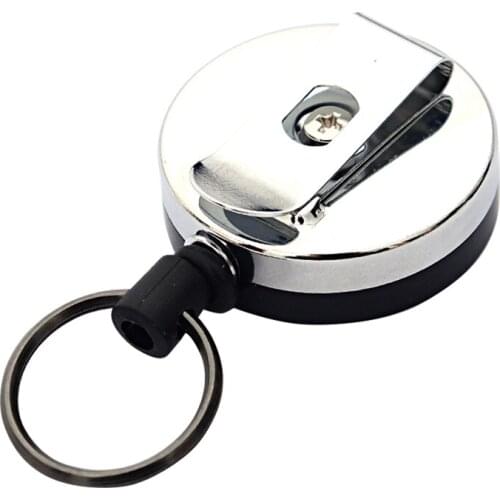 Outdoor EDC Tools Holder Key Ring Multifunctional Card EDC Steel Rope Retractable Keychain Bag Camping Pocket Ring Portable