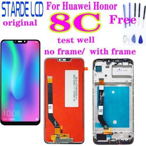 Original for Huawei Honor 8C LCD Display Screen Touch Digitizer Assembly with Frame for Honor 8C BKK-AL10 BKK-L21 LCD Display