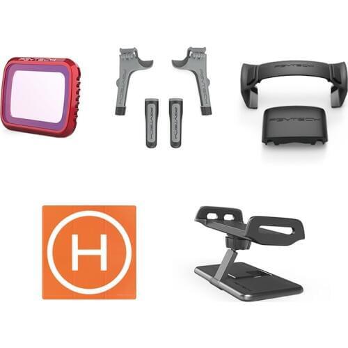 PGYTECH for Mavic Air 2 Landing Gear Extensions + Propeller Holder + Landing Pad Pro + Pad Holder + UV Filter Accessories Combo
