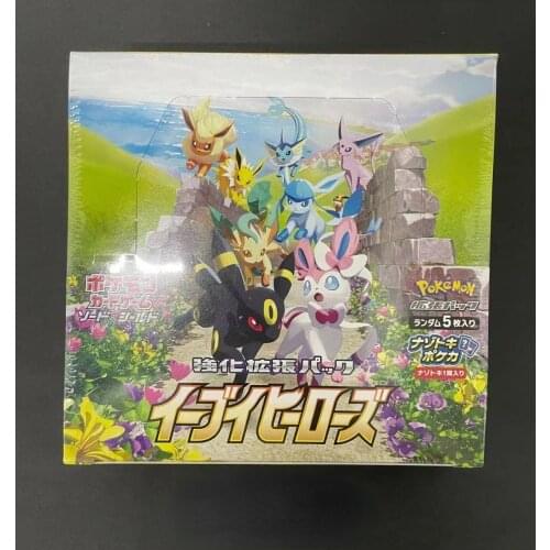 PTCG Pokemon Sword and Shield Cards Japanese Edition S6a Eeveelution Eevee Vaporeon Flareon Jolteon Game Cards Booster Packs