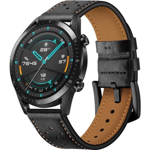 Correa Leather Watchband for HUAWEI WATCH GT 2 46mm 42mm Strap Band for HONOR Magic / MagicWatch 2 Replaceable Accessories
