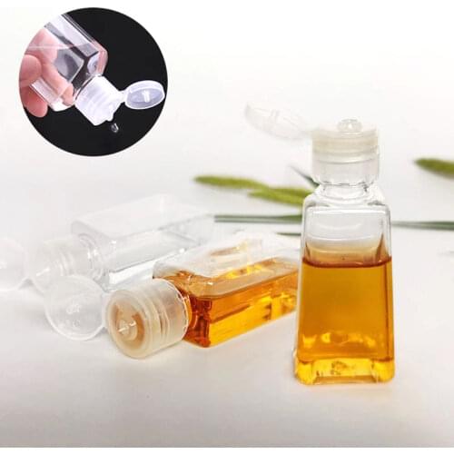 10/20Pcs 30ml Trapezoidal Empty Hand Sanitizer Bottles Refillable Plastic Container Transparent Gel Bottle Bathroom Accessories