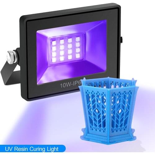 10W UV Curing Floodlight/spotlight Led Resin Curing Lamp 10w 405nm Uv Resin Output Effect Fast Curing For Sla Dlp 3d Printer