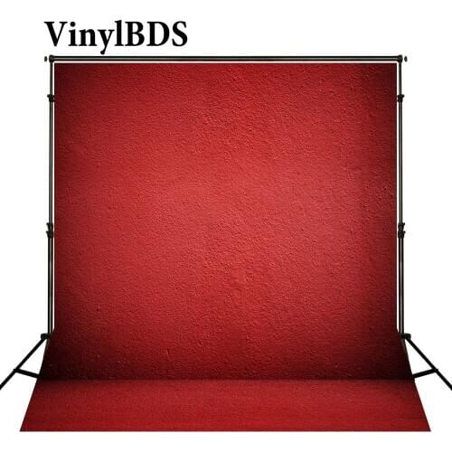 VinylBDSD 8x8ft Stylish Red Stone Wall Wedding Backdrop Solid Color Children Portrait Background Daily Newborn Photo for Studio