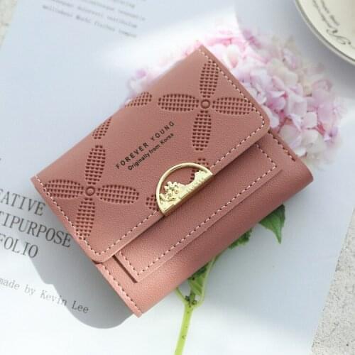 Wallet Female Short Student Ultra-thin Folding Coin Wallet Card Holder