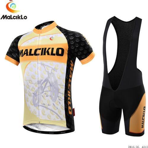 Malciklo Pro Cycling Jersey 2019 Summer Short Sleeve Bike Bicycle Jersey Sets Maillot Ropa Ciclismo Reflective Cycling Clothing