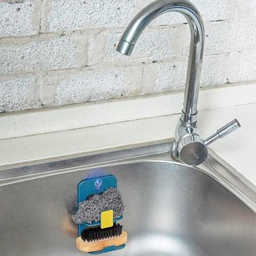 1PCS Kitchen Sink Soap Rack Drainer Rack Sink Kitchen Suction Cup Sponge Storage Holder Home Kitchen Accessories Organizer