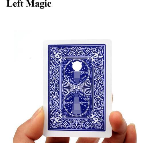 1Pcs Cigarette Thru Through Card Close Up Magic Tricks For Professional Magician Magic Illusions Stage Truco De Magia C2017