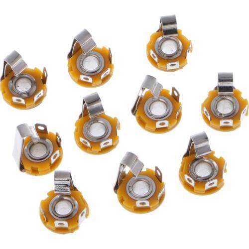 10 Pcs 1/4 Inch 6.35mm Stereo Socket Jack Female Connector Panel Mount Solder