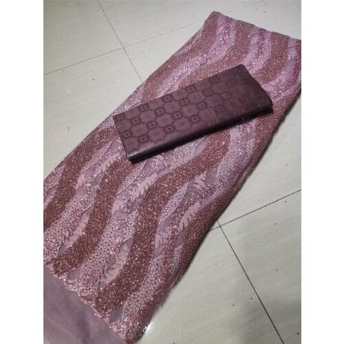 2.5yards African Lace Fabric Embroidery Nigerian Lace Fabric +2.5yards Bazin Riche Fabric Guinea Brocade Fabric High Quality