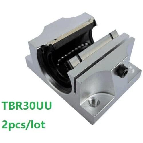 2pcs/lot TBR30UU 30mm Linear Ball Bearing Support Block CNC Router for 3D printer parts linear rail
