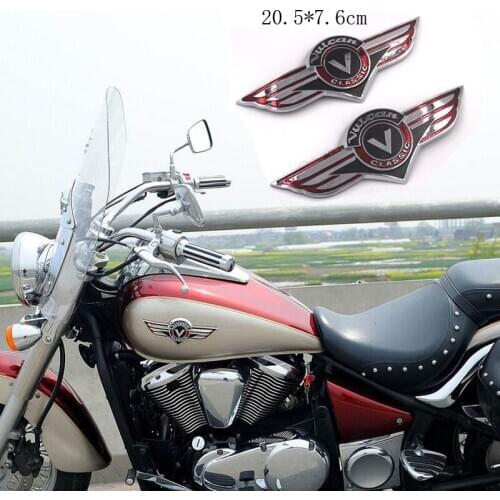 Motorbike 3D ABS Emblem Badge Decal For Kawasaki Vulcan Classic VN1500 800 500 400 Motorcycle Gas Fuel Tank Stickers