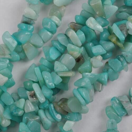 Amazonite Chip Loose Beads Strand Strand 32 Inch Jewelry For Woman Gift Making E028