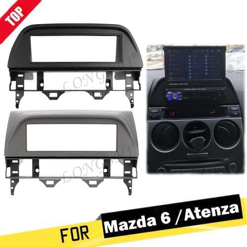 LONGSHI One Din Car Fascia Frame Audio Stereo Dashboard Refitting Kit For Mazda 6 Atenza 2002 2003 2004 2005 2006 2007