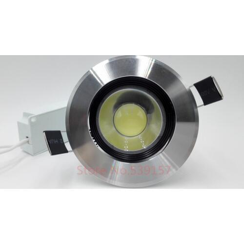 Free Shipping 10W warm white/pure white/cool white COB LED Down Light LED Recessed light +LED Driver AC85-265V