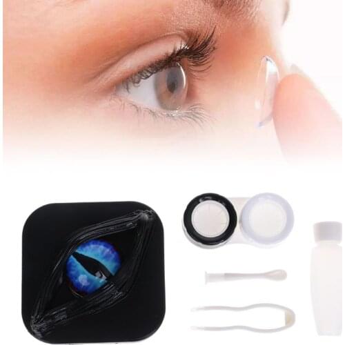 Contact Lens Case Fancy Halloween Gifts Eyes Personality Box Mirror Unique Storage Travel Portable Holder Boxes Lenses Care