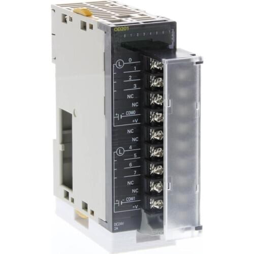 CJ1W-OD201 Digital output unit, 8 x transistor outputs, NPN, 2.0 A, 12 to 24 VDC, screw terminal