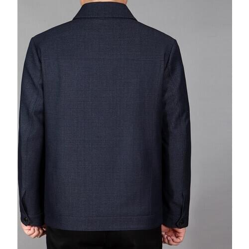 Spring Autumn Men Coats and Business Casual Solid 50% Off Men' s Jackets Zippe Overcoat