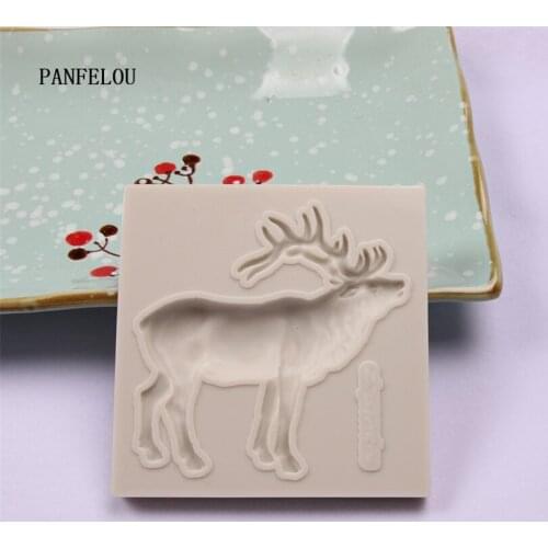 DIY reindeer Cakes Molds Silicone Mold Fondant Cake Chocolate Soap Candy Biscuit Sugar Mold Baking Kitchen Accessories