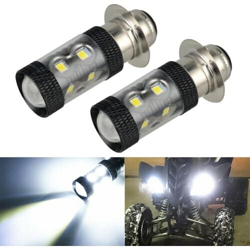 H6/P15D LED Motorcycle Headlight Bulb Super Bright for Yamaha YFZ450R Rhino 700 Raptor YFM660 TRX Drop shipping