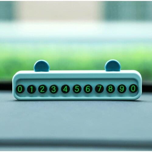 Car Temporary Parking Card 3D Cartoon Hidden Phone Number Plate Sticker Fashion Parking Stop Sign For Car Automobile Accessories