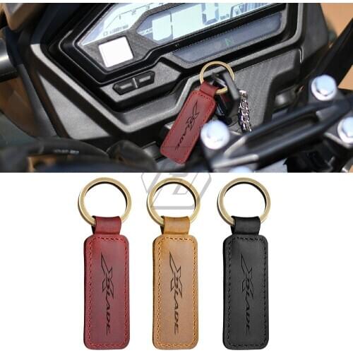 For Honda X-Blade 160 Motorbike Motorcycle Cowhide Keychain Key Ring