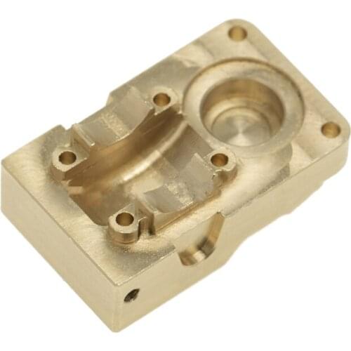 Brass Diff Cover Counterweight Cover with Guard Plate for 1/24 Axial SCX24 90081 RC Car Accessories