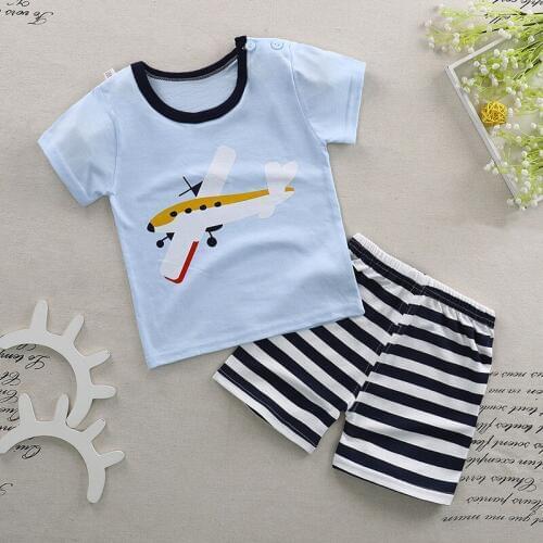 Summer Baby Boys Girls Clothes Suits 2019 New Cartoon Boys Clothes T-shirts Shorts Children Clothing Set Cotton Kids Outfits