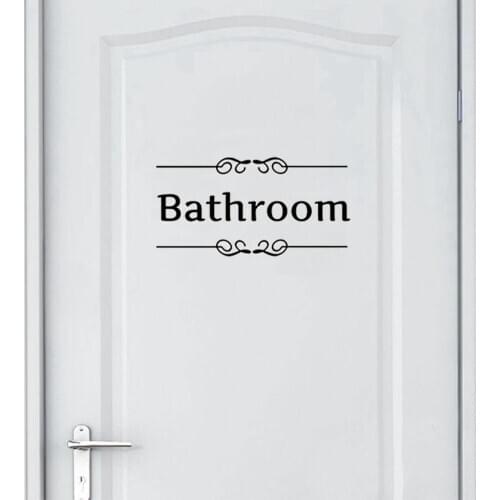 Toilet Wall Sticker Removable PVC For Bathroom Door Decals DIY Home Decor Waterproof ov325