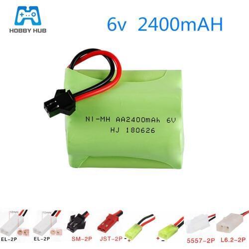 6v 2400mah NI-MH Rechargeable battery for Remote Control Toys Cars Trucks Tank Guns lighting facilities 6 v AA nimh Battery