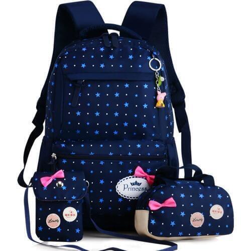 New Fashion Childrens SchoolBag Primary School Girls 3-6 Grade Princess Backpack Waterproof Three-Piece Backpack Of 6 Colors