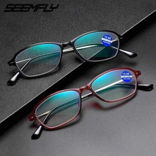 Seemfly Ultralight Anti Blue Ray Reading Glasses Women Men Presbyopic Eyeglasses Hyperopia Eyewear Computer Goggle +1.5 2.5 3.5