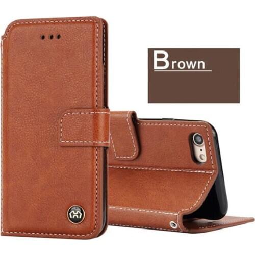 Luxury Leather Wallet Stand Flip Case For iPhone 6 6S 7 8 Plus X Phone Cover With Magnetic Card Holder Vintage Fitted Case