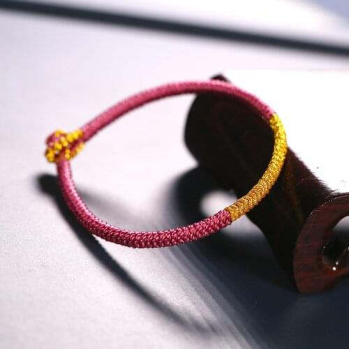 Handmade Tibetan Buddhist Lucky Rope Bracelet Men Loyalty Tibetan Buddhist Knots Hand Woven Rope Bracelet For Women