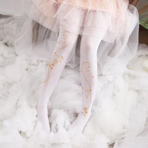 Spring And Summer Japanese-style Lolita Lolita Pantyhose Bronze Silk Retro ROSE Versatile Socks