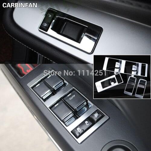 Interior Door Window Switch cover trims Sticker Bright Circle trim 4Pcs/Set Sticker for Jeep Compasser & Patriot