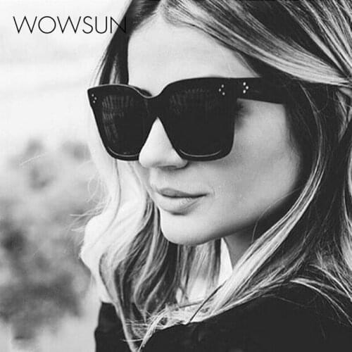 WOWSUN New Brand Square Sunglasses for women Vintage Retro Sun glasses Female Acetate Frame Glasses UV400 ss295