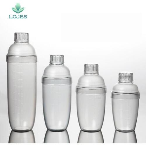 350ml/530ml/700ml/1000ml Transparent Good Grips Plastic Milk Tea Cocktail Shaker Mixing Cup Drink Mixer Bar Bartending Tool