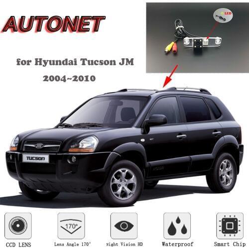 AUTONET HD Night Vision Backup Rear View camera For Hyundai Tucson JM 2004~2010 CCD/RCA Standard /Parking Camera