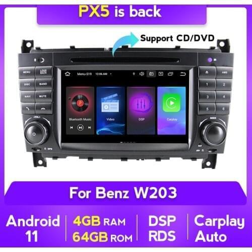 PX5 Car DVD Player Android 11 For Mercedes Benz W203 W209 W463 Sprinter B200 Viano W169 Autoradio Multimedia 2Din GPS Navigation