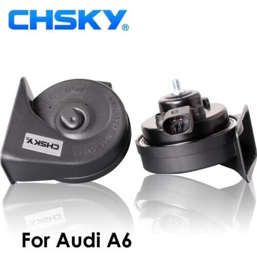 CHSKY Car Horn Snail Horn For Audi A6 C5 C6 C7 1997-2017 12V Loudness 110-129db Loud Auto Horn Long Life Time High Low Klaxon