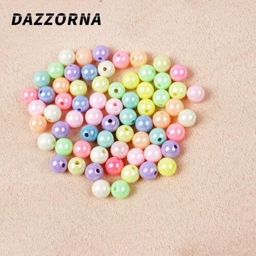 Imitation Pearls Round Loose Beads 6mm 8mm 10mm Acrylic Spacer Beads For Jewelry Making DIY Garment Pearls Beads Accesories