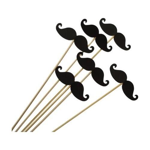 Black Mustache Drink Cocktail Stirrers food skewers Swizzle Sticks Sandwich Picks wedding party decorations