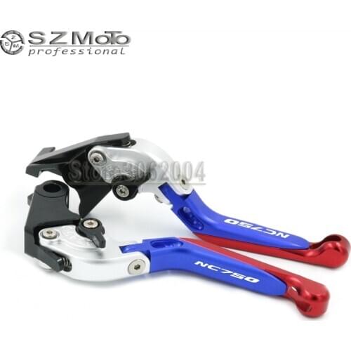 For HONDA NC750 NC750S NC750X 2014-2015 Motorcycle Accessories Folding Extendable Adjustable Brakes Clutch Levers With LOGO CNC